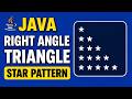 Right Angle Triangle Star Pattern in Java | Nested For Loop | Programming for Beginners | for loop