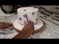 purple polka dots cake tutorial