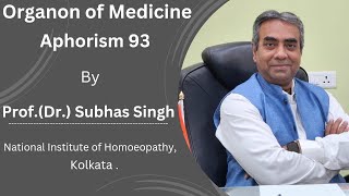 Aphorism - 93 of Organon of Medicine