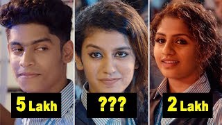 Priya Prakash Varrier Salary | Oru Adaar Love  Movie Cast Salary | Roshan Abdul Rahoof