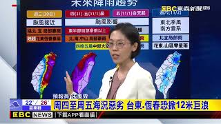 【康芮颱風】最新》康芮眼牆「恐現破壞性暴風」周四五影響最劇@newsebc