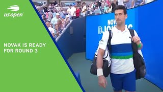 Novak Djokovic Court Walk-Out | 2021 US Open Round 3