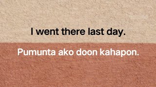 English-Tagalog Sentences Using went