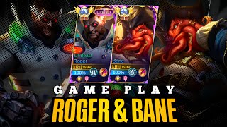 GEMETERRR KETEMU MUSUH 2X JAGO BANGET - GAMEPLAY ROGER DAN BANE || TIPS CARA ROTASI BIAR MENANG MVP