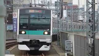 [警笛あり]E233系2000番台ﾏﾄ3編成「松戸行き」登戸駅ﾗｯｼｭ時間帯到着