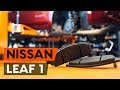 How to change front brake pads / front brake pad set on NISSAN LEAF 1 (ZE0U) [TUTORIAL AUTODOC]