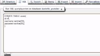 MySQL Database Tutorial 29 CREATE TABLE YouTube 360p