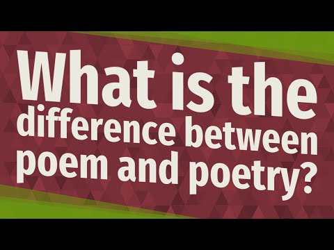 What is the difference between chant and poem?