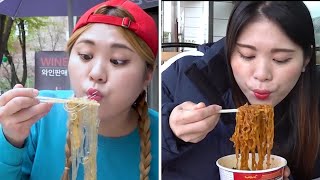 COMPARE HIU VS DONA Mukbang CHALLENGE 하이유 먹방 Pokemon breads Korea Convenience Store VS DONA 도나