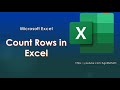 How to Count Rows in Excel | Counting Rows in Excel sheet