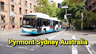 Sydney Pyrmont : Walking from Jones Bay Road \u0026 along Harris Street | Australia