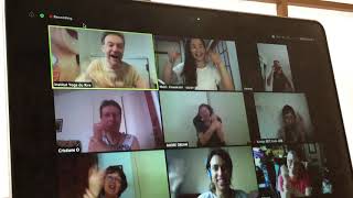 フランスの友だちと笑いヨガ/Zoom Laughter Yoga with French friends June 26 2020