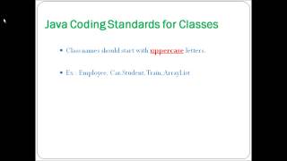 Java Coding standards for classes