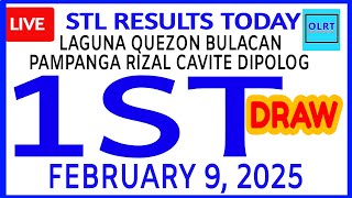 Stl results today February 9, 2025 1ST draw stl batangas quezon