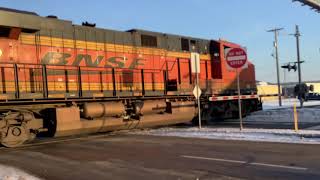 BNSF 6523 leads Eastbound Crude Oil Train with H1.