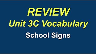 Unit 3C School REVIEW WHS