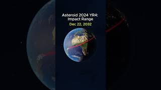 Asteroid 2024 YR4: Impact Range 🌍☄️#space #astronomy #universe #science #speedoflight