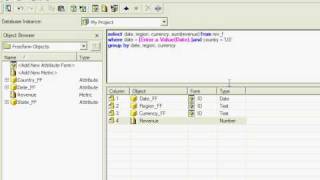 Creating a Free-Form SQL Report (MicroStrategy)