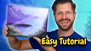 Paint Like Bob Ross BUT With Acrylic Paint!