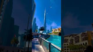 Burj Khalifa in Blue #viral #travel #burjkhalifa #shortsvideo #dubaitourist #best #shorts