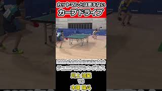 【全日本卓球2023】木塚陽斗選手のカットからのカーブドライブがエグイ！！！！【木塚陽斗vs川上流星】#shorts #short