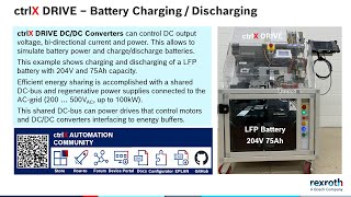 ctrlX DRIVE – Battery charging / discharging with the DC/DC converter XMV