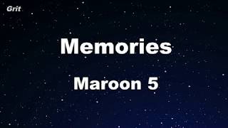 Karaoke♬ Memories - Maroon 5 【No Guide Melody】 Instrumental