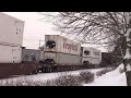 monster stack train cn 120 w dpu rolling thru downtown moncton nb