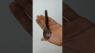 how to make a coconut shell spoon making || #diy #shorts #bestoutofwaste