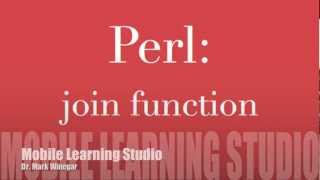 Perl: join function