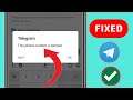 Como corrigir o problema do Telegram, este número foi banido (recuperar)