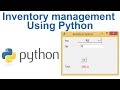 Inventory management system Using python projects GUI