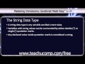 JavaScript Training Tutorial The String Data Type