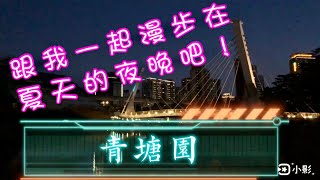 跟我一起漫步在夏天的夜晚吧！｜青塘園（桃園大圳第6-8號池）｜青塘橋｜中壢｜Taoyuan｜台灣｜Taiwan｜公園｜Park