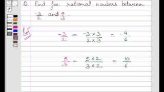 Example: Finding Rational Numbers Between Fractions