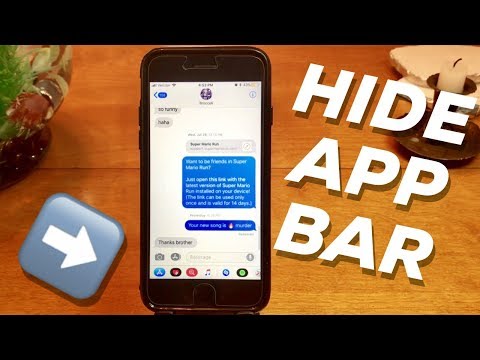 Hide iMessage App Bar on iPhone! HOW TO TUTORIAL Guide! iPhone Tips and Tricks