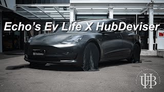 HubDeviser特斯拉Ｍodel3 Echo改色方案全車施工紀錄