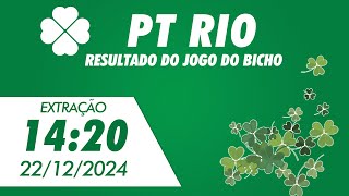 🍀 Resultado da PT Rio 14:20 – Resultado do Jogo do Bicho de Hoje 22/12/2024 - AO VIVO