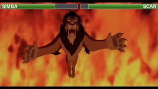 Simba vs. Scar With Healthbars | Lion King (1994)