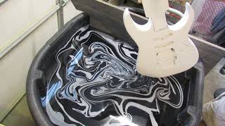 Magic Marble Swirl paint guitar