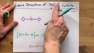 Lewis Structure of NO2(-1), the nitrite ion.