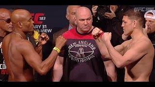 UFC 183 Anderson Silva and Nick Diaz Weigh-in and Face Off