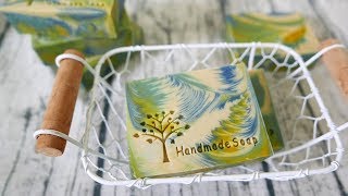 電波渲母乳皂DIY - zigzag cosmic wave swirl handmade soap tutorial  - 手工皂