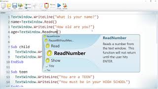 Small Basic Coding Tutorial : Subroutines
