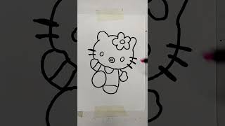 Hello Kitty || #shorts #drawing #art #beautiful