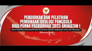 Pendidikan dan Pelatihan Pembinaan Ideologi Pancasila Bagi Purna Paskibraka 2023 Angkatan I