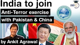 India Pakistan China to participate in SCO joint Pabbi Antiterror 2021 exercise #UPSC #IAS