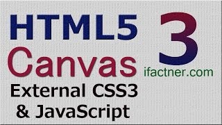 HTML Canvas tutorial beginners, External CSS3 JavaScript 3