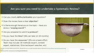 Systematic Reviews [Part 1]