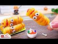 How To Make Miniature Sausage Mummies For Halloween | ASMR Cooking Mini Food